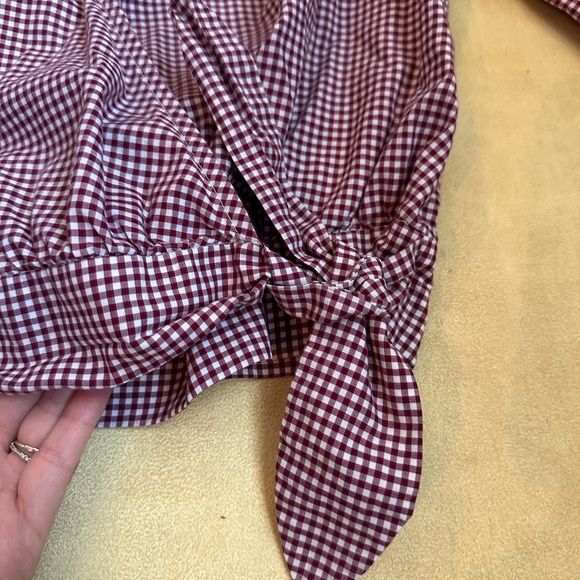 Madewell Gingham Wrap Top - Picture 5 of 7